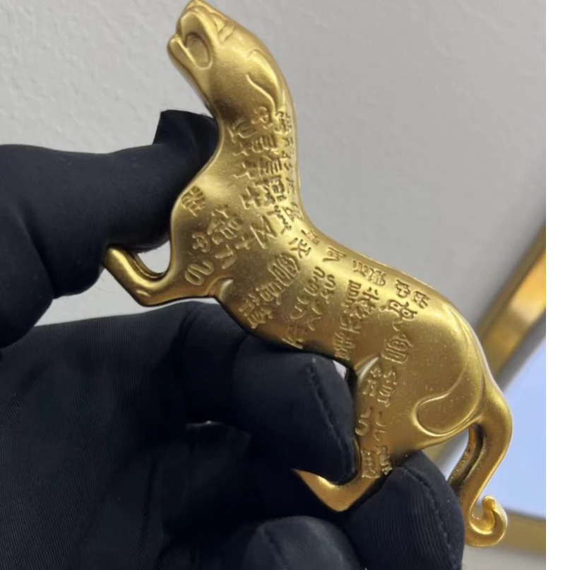 足金999古法虎符黄金工艺品摆件