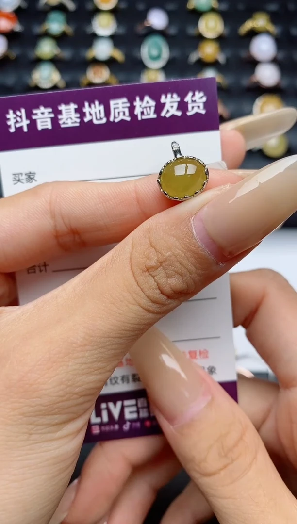 翡翠戒指银S925镶嵌.