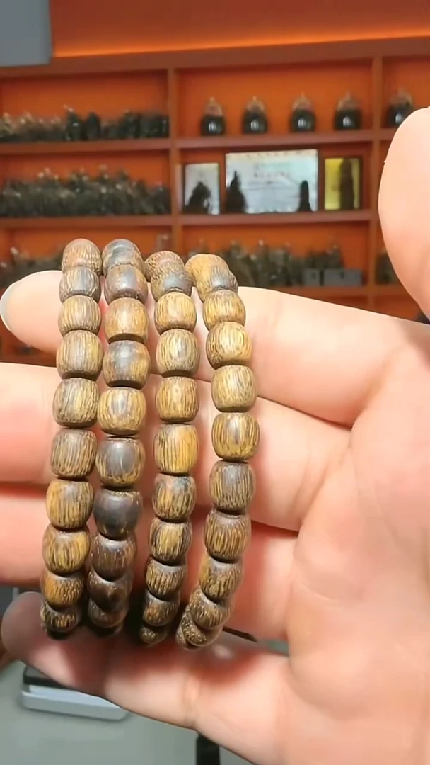 沉香手串84号单圈鼓珠6g0.7多样性发一