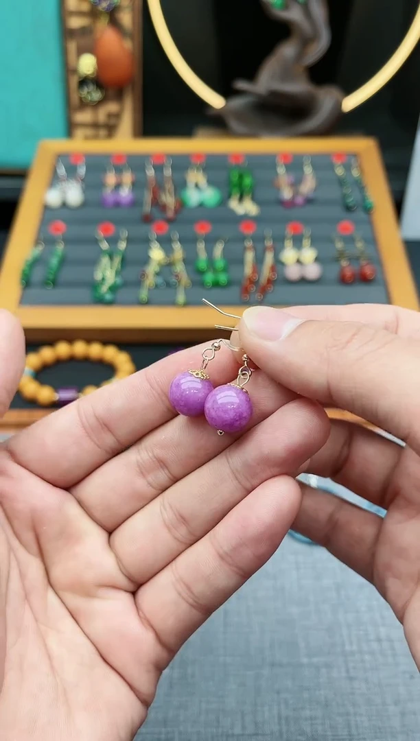 【闪购商品】玛瑙/玉髓耳钉银S925镶嵌4100000