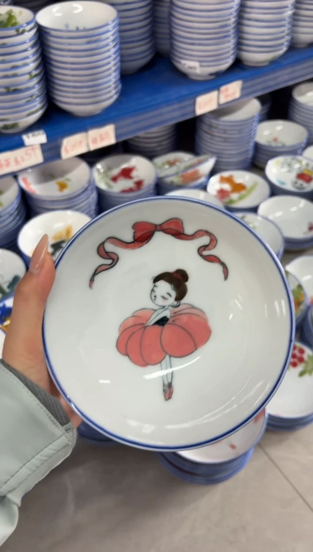 瓷片景德镇高温陶瓷食品级手绘釉中彩-小胖碗