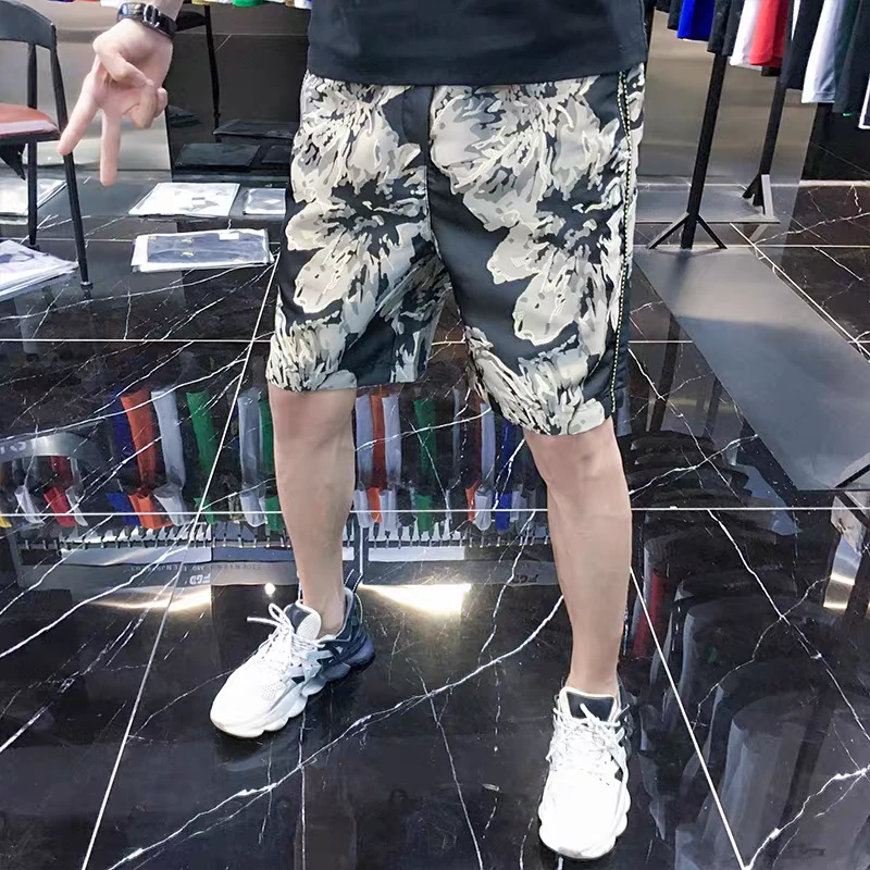 休闲运动套装夏季速干短袖时尚个性男短款百搭休闲