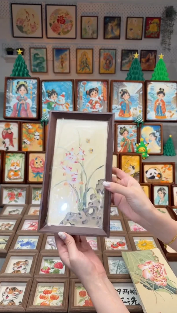 国画太湖石兰花寸手绘国画27