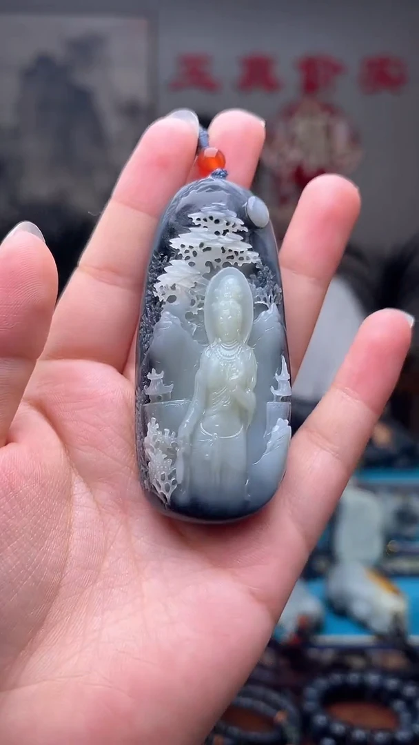 和田玉未镶嵌挂件1