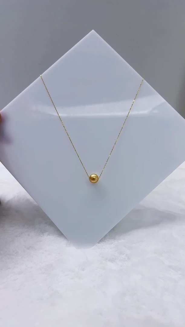 【闪购商品】海水珍珠DA18K金镶嵌金珠吊坠11 ss173【微瑕】