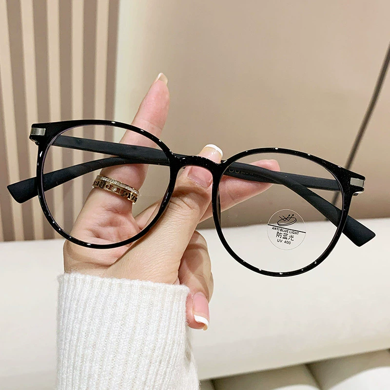 百搭素颜近视眼镜男女可配度数网红复古冷茶色眼镜框大框瘦脸1151
