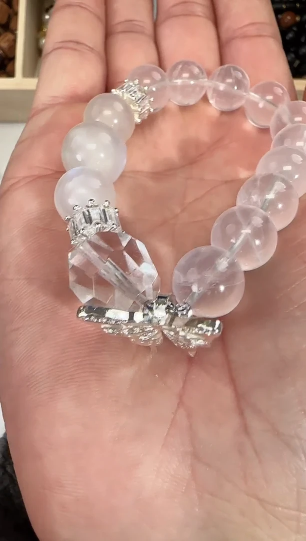 【闪购商品】水晶手串未镶嵌白月光蝴蝶水晶手串