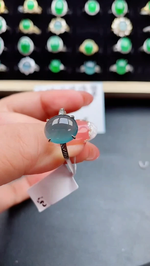 【闪购商品】翡翠戒指银S925镶嵌508080