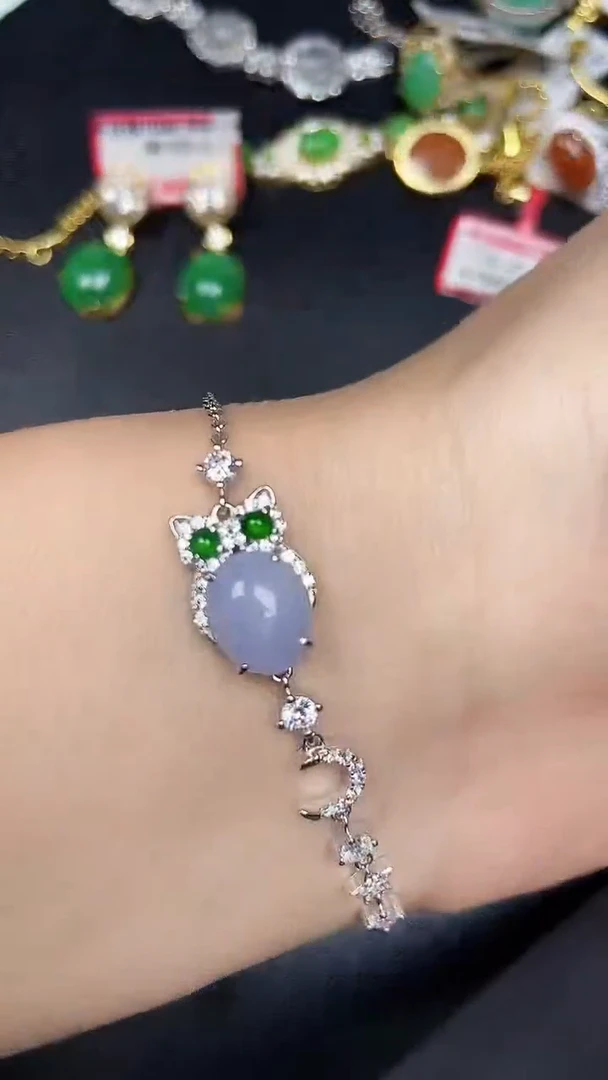 银S925镶嵌戒指翡翠3660