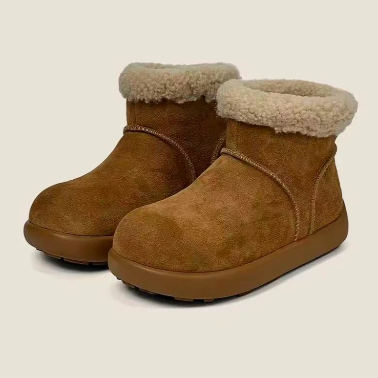 厚底雪地靴女2025冬季新款时尚百搭加绒加厚保暖棉鞋