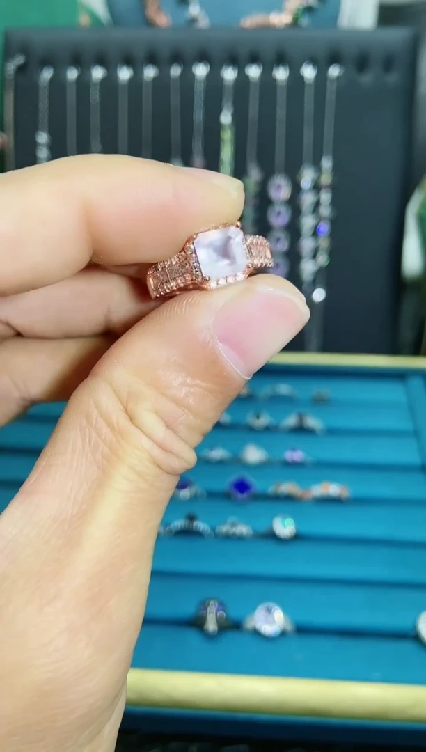 【闪购商品】水晶戒指银S925镶嵌1121