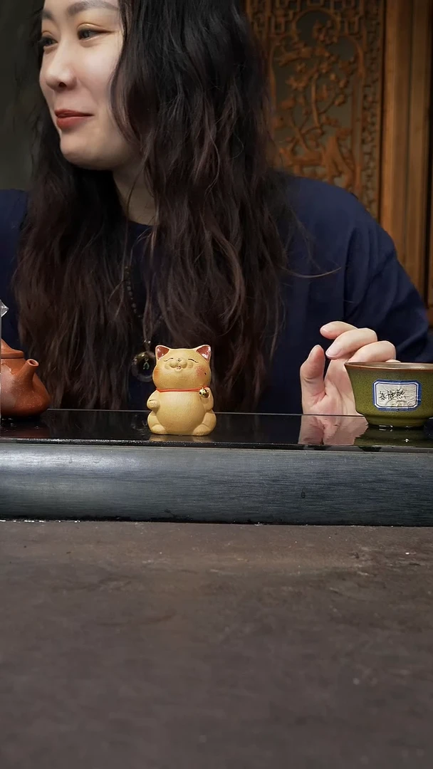 茶壶紫砂18，猫猫茶宠