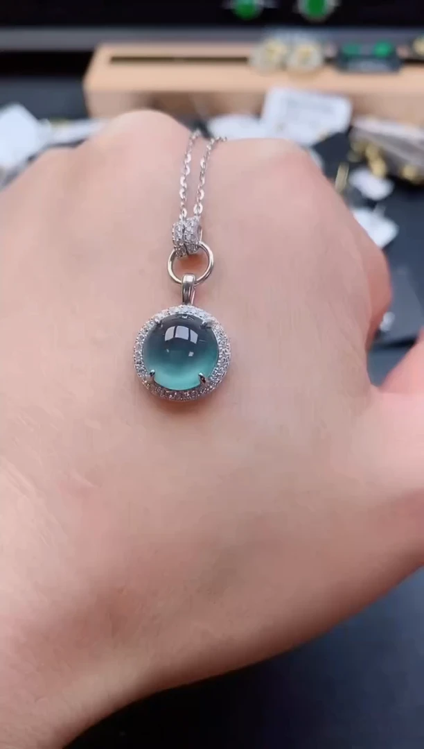 套链银S925镶嵌翡翠11