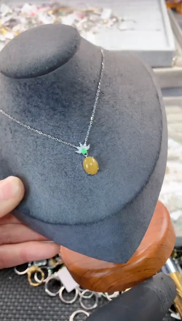 银S925镶嵌戒指翡翠999  5