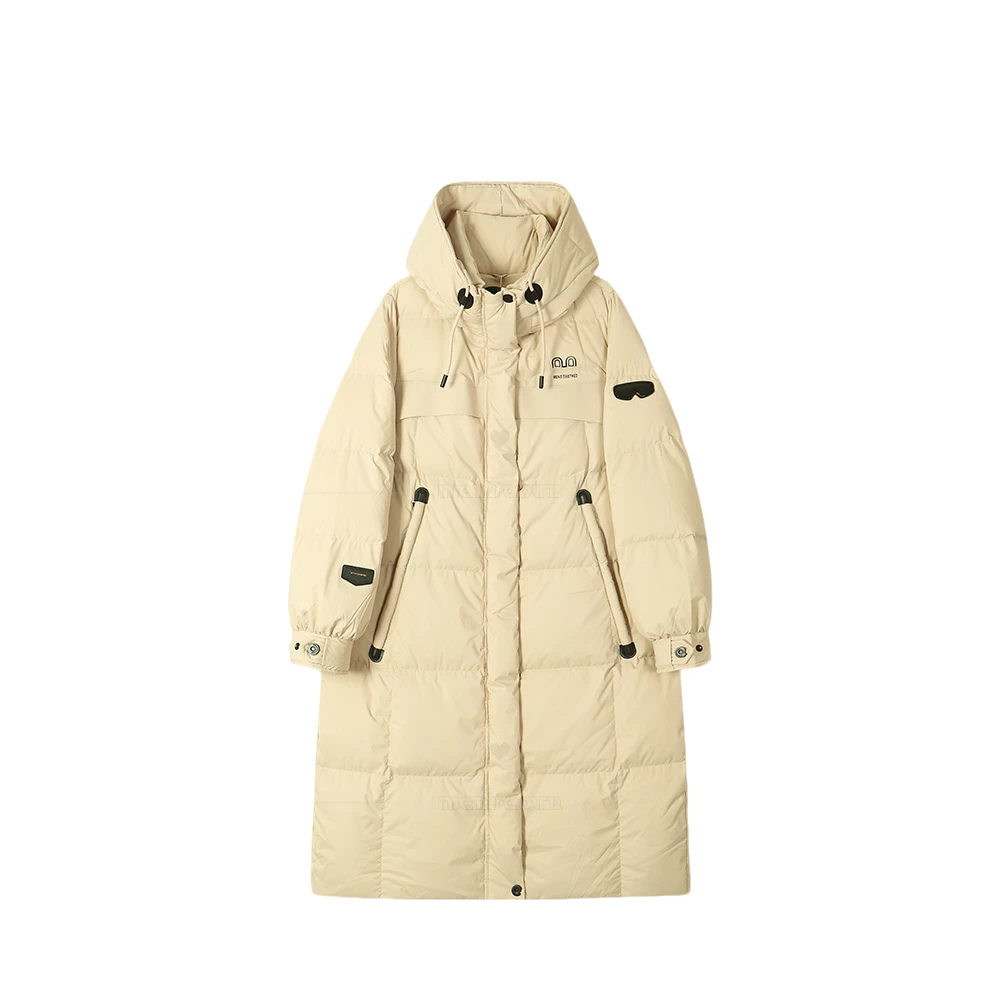 【封后轻奢设计】2024冬季新款时尚设计感长款休闲羽绒服25725