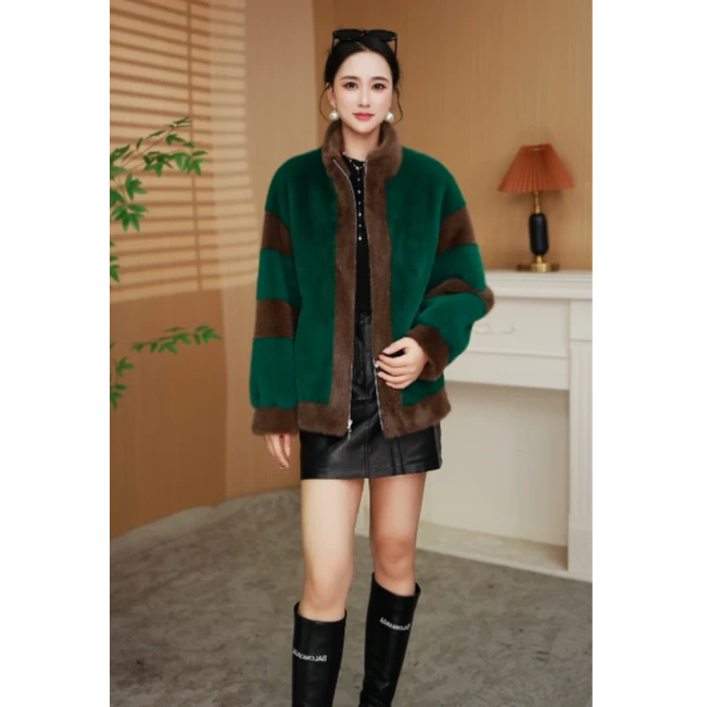 【 夏夏】短款外套显瘦气质秋冬款时尚25811-1立领款