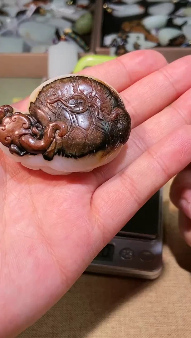 颈饰未镶嵌和田玉鹤*红多样性拍一发一