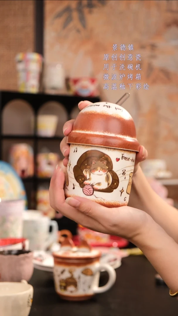 摆件景德镇手工手绘设计款