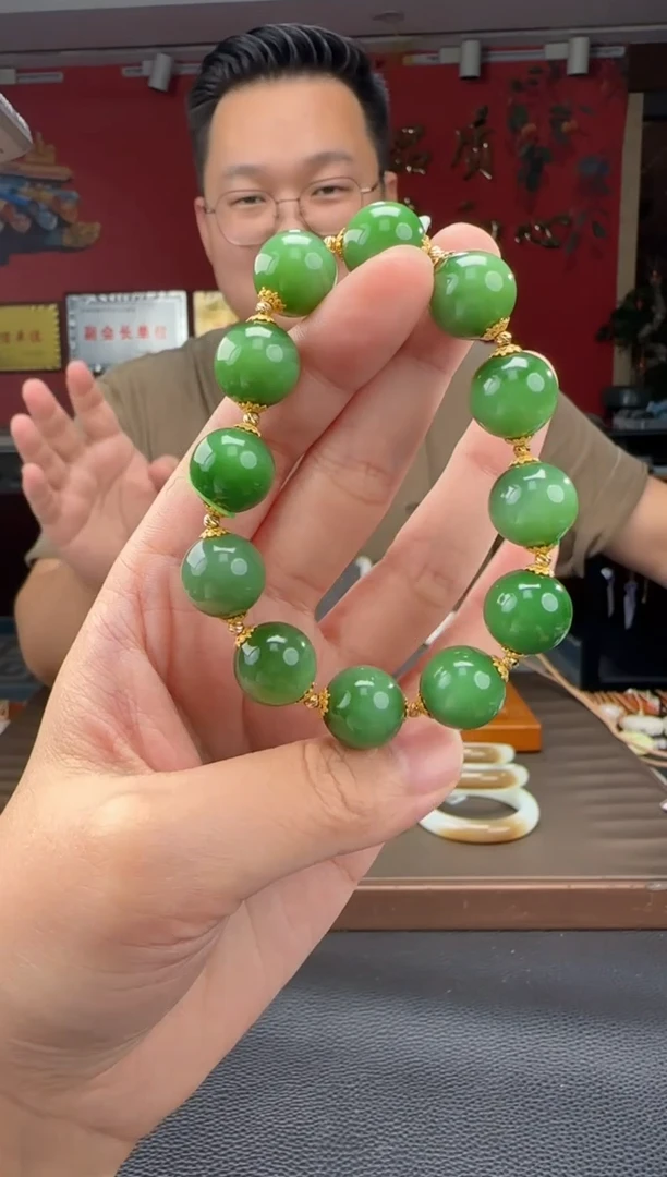 手串未镶嵌和田玉碧玉diy单圈手串