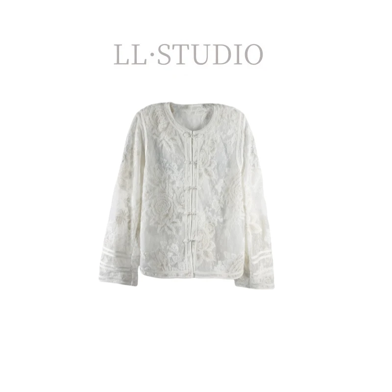 妙兮·LL春季新款新中式纽扣时尚轻奢国风衬衣*20250249