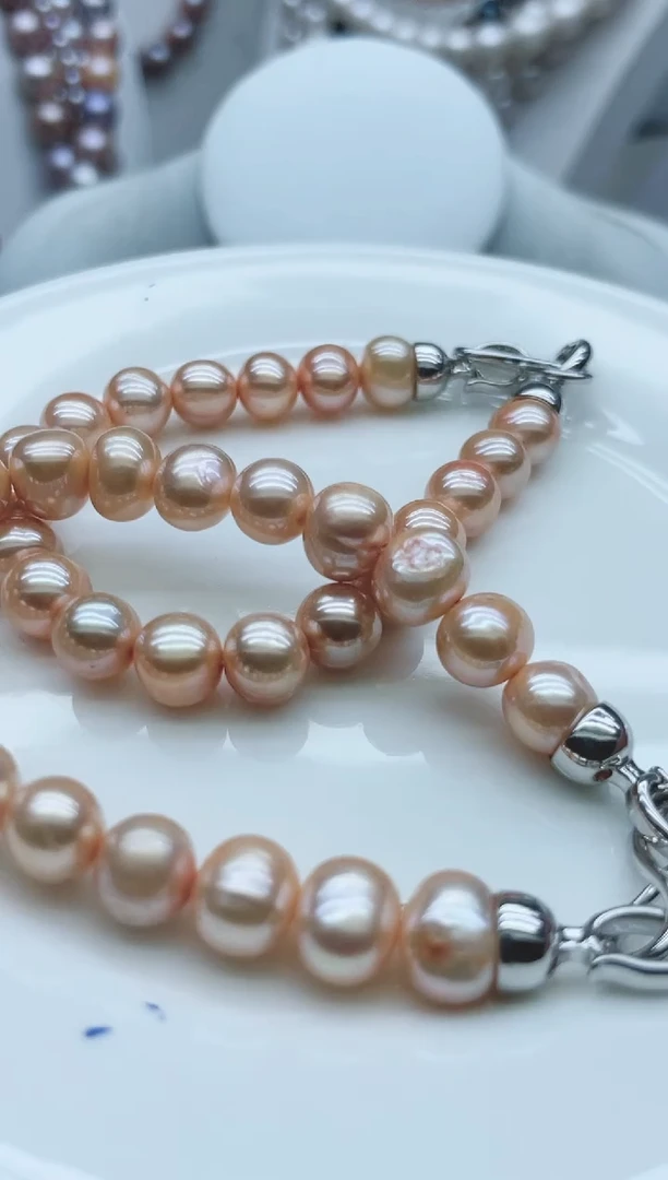 【闪购商品】淡水珍珠颈饰钛钢1