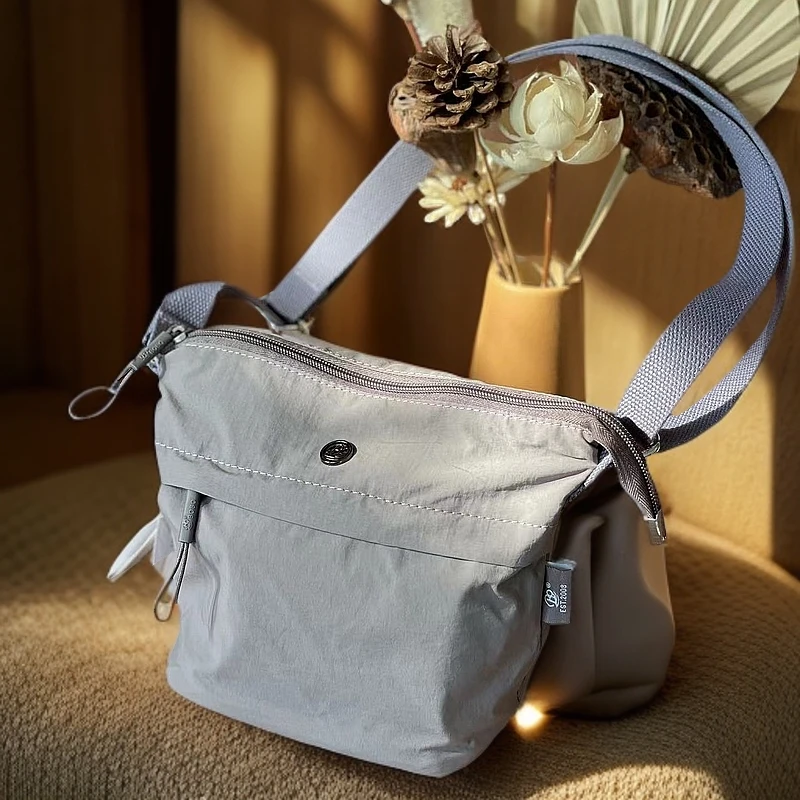 博卜多口袋款韩版BO斜挎包布包手拎包运动经典肩包白色休闲包潮流