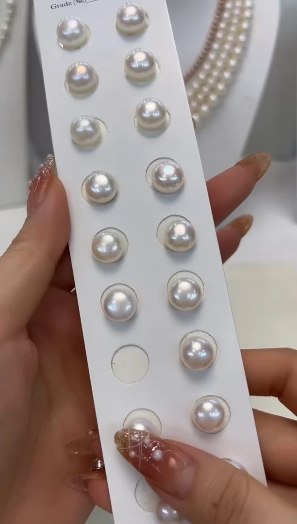 【闪购商品】淡水珍珠耳饰银S925镶嵌素钉多样性发一件