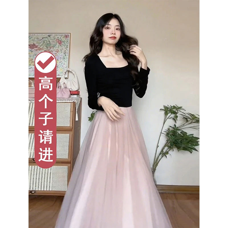 2025秋冬季新款法式高级感气质长袖连衣裙子女富家千金巨好看长裙