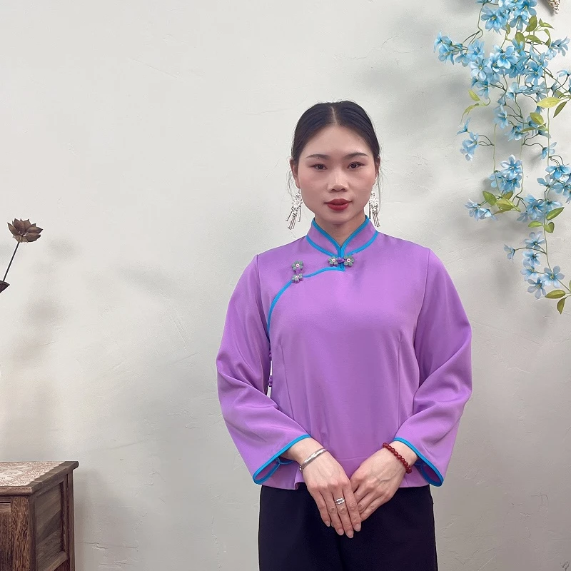 少数民族服饰壮族布依族服装日常单件上衣女春夏季批发当天发现货