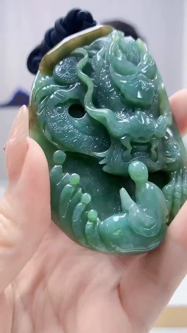 未镶嵌定制翡翠4917DD-毛货挂件35