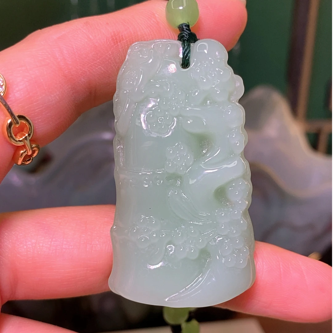 浅绿色竹节时尚百搭节节高男女同款情侣款