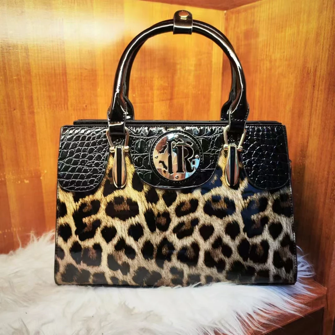 【老板娘私定30*12*21CM】贵妇女包豹纹手提斜挎托特包高定款