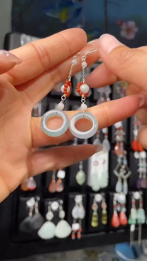 未镶嵌翡翠耳饰?****?幸运猫