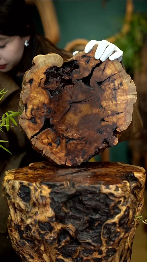 木雷击枣木底座