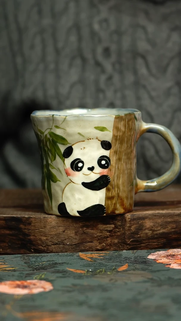 【闪购商品】杯釉下彩手工手绘同款陶器