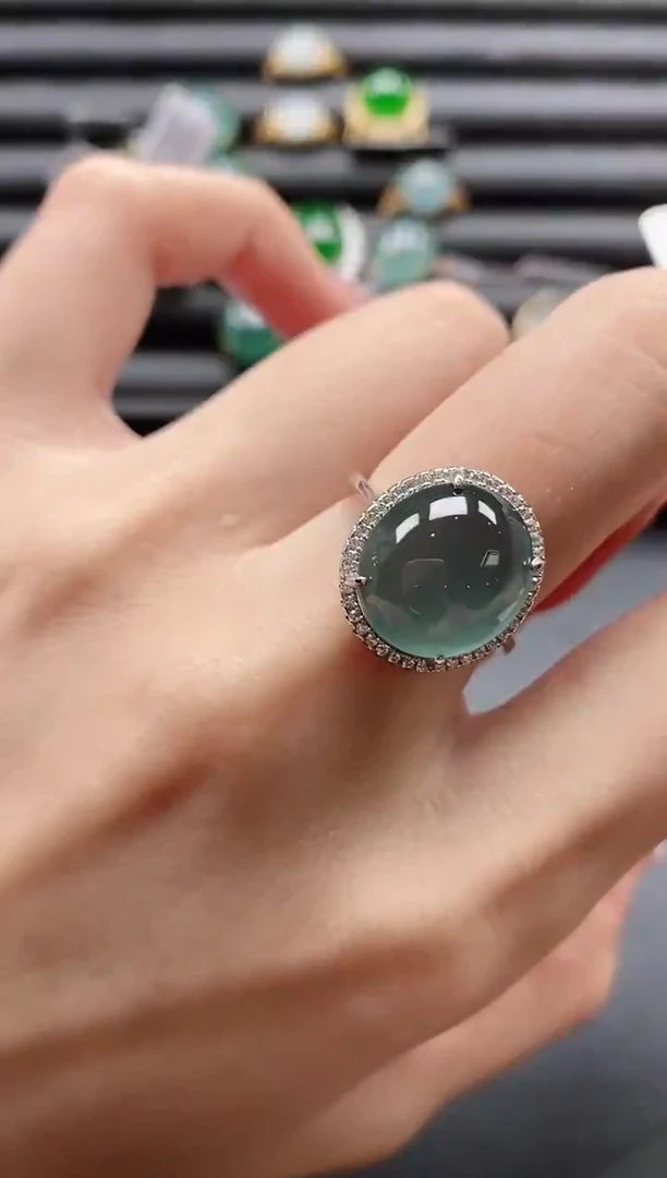 【闪购商品】翡翠戒指银S925镶嵌51511
