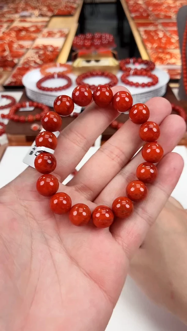 南红玛瑙瓦西手串11+未镶嵌一个/条