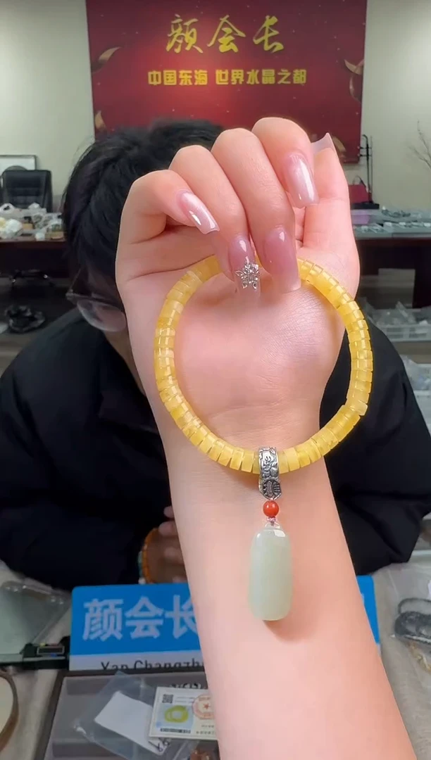 【闪购商品】蜜蜡手链银S925镶嵌多样性发一件 535