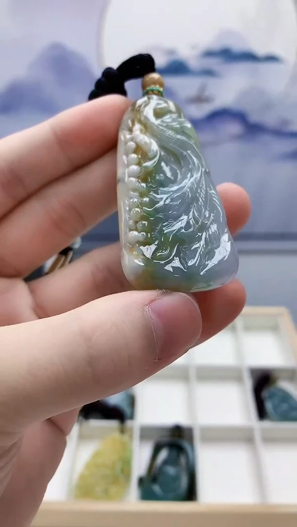 未镶嵌定制翡翠5028bb-毛货挂件52