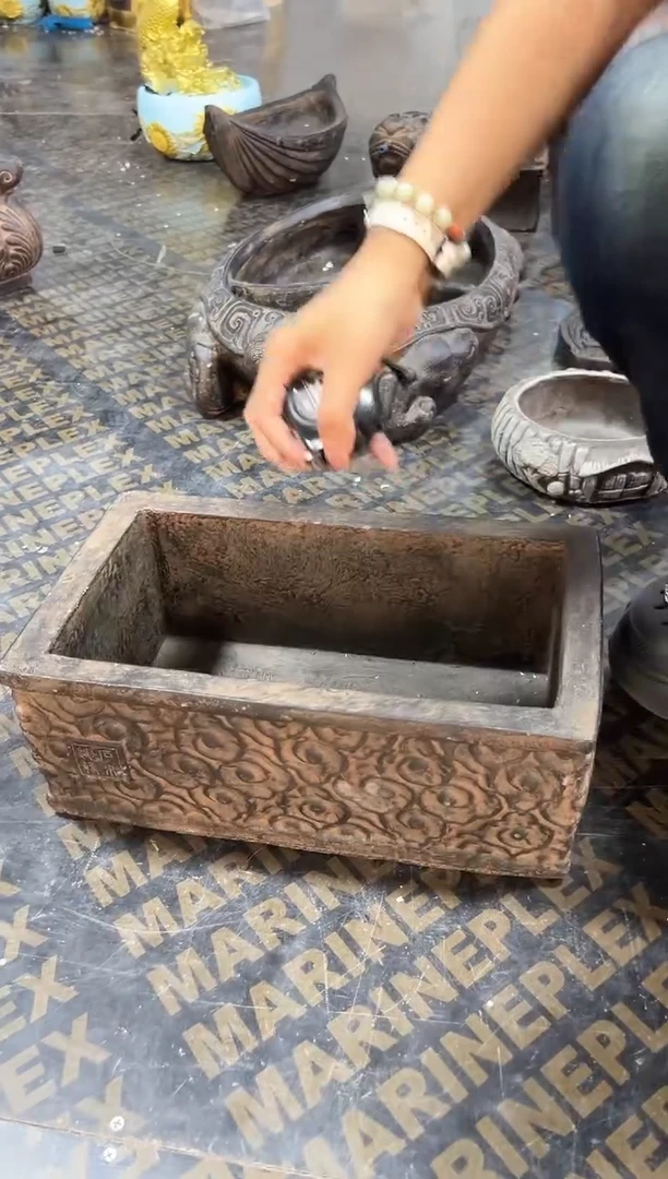 陶土【火山泥】大方时来运转盆