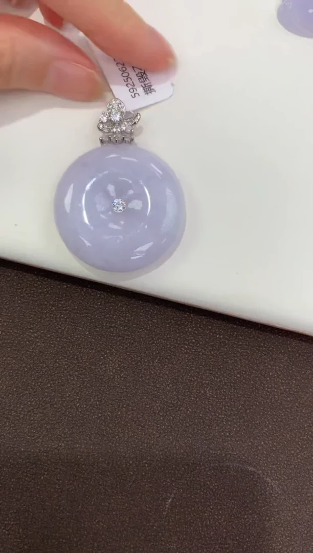 翡翠银S925镶嵌吊坠(赠链)天然缅甸A货翡翠
