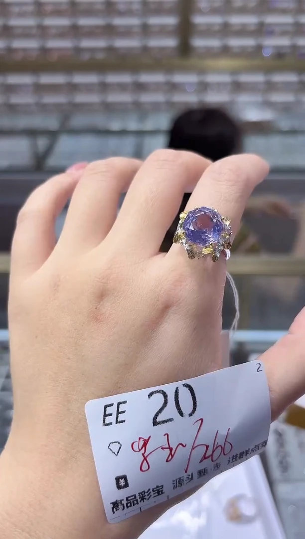 【闪购商品】水晶戒指银S925镶嵌多样性发一EE20