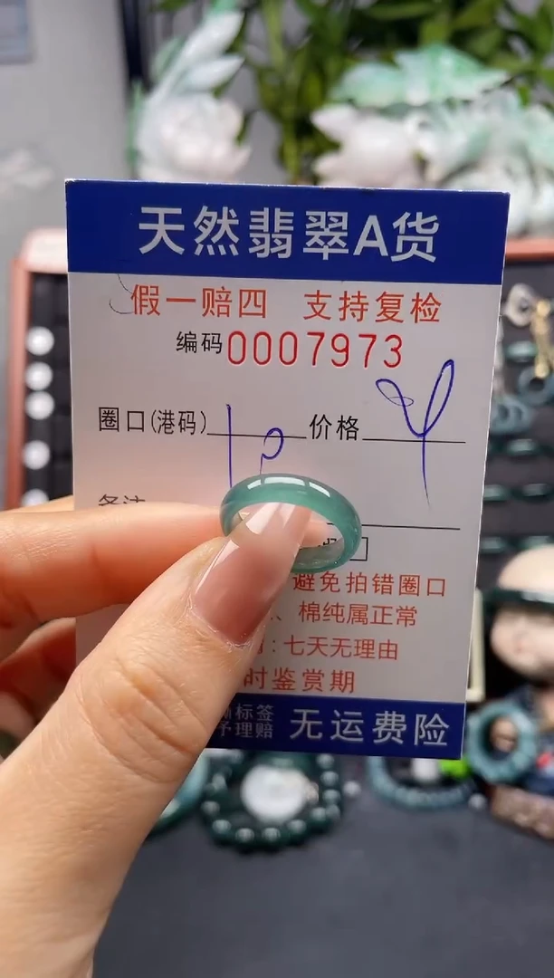 未镶嵌戒指翡翠10*7973