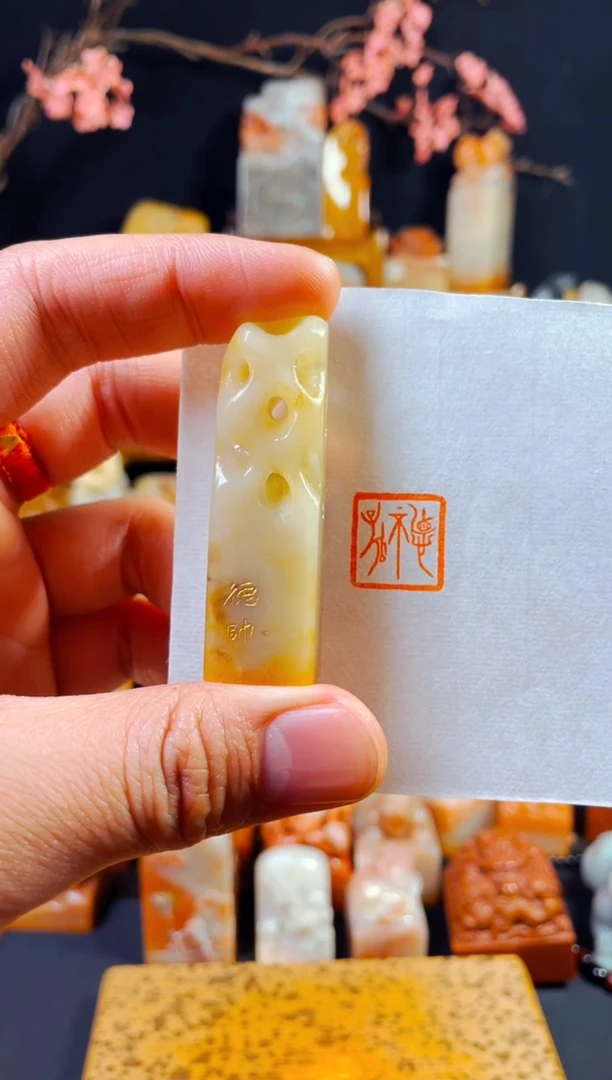 【闪购商品】老挝石印石手工篆刻《德不孤》