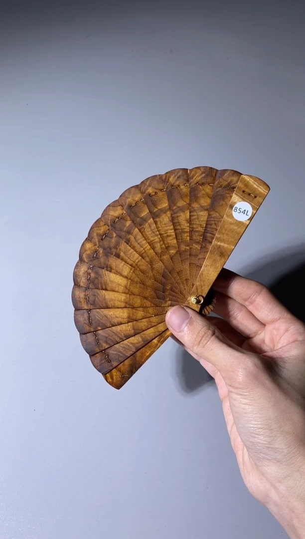 【闪购商品】金丝楠木雕854号10cm金丝楠迷你扇