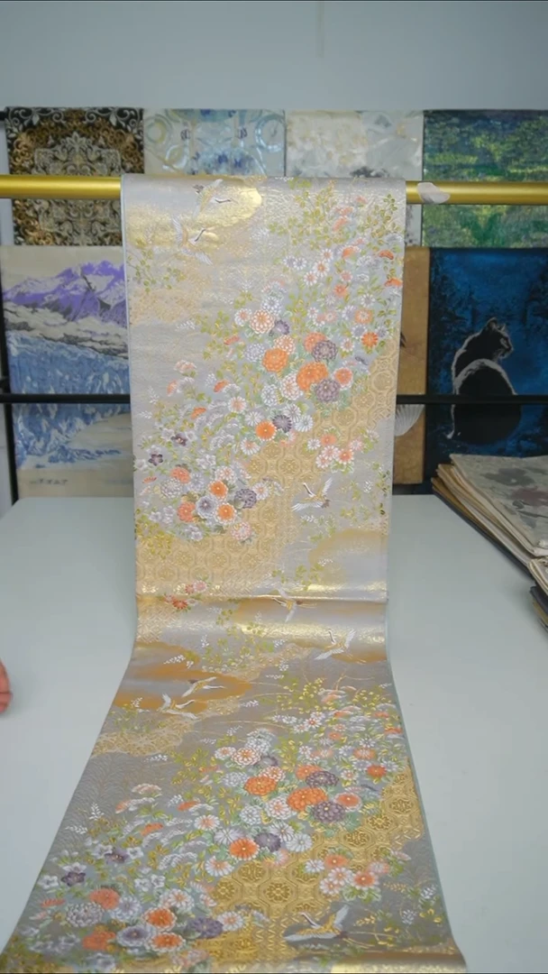 织绣织锦47仙鹤花卉