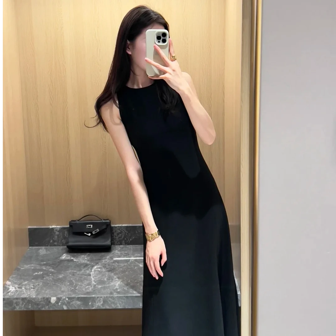 2025夏季新款时尚连衣裙气质显瘦洋气休闲百搭性感辣妹长款小黑裙