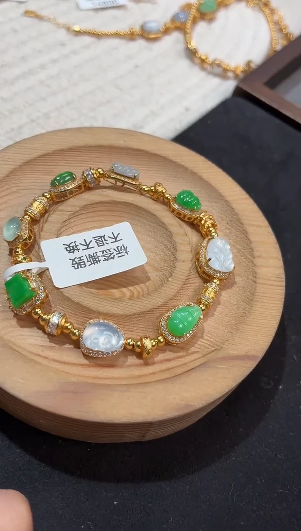 吊坠(不含链)银S925镶嵌翡翠SC1