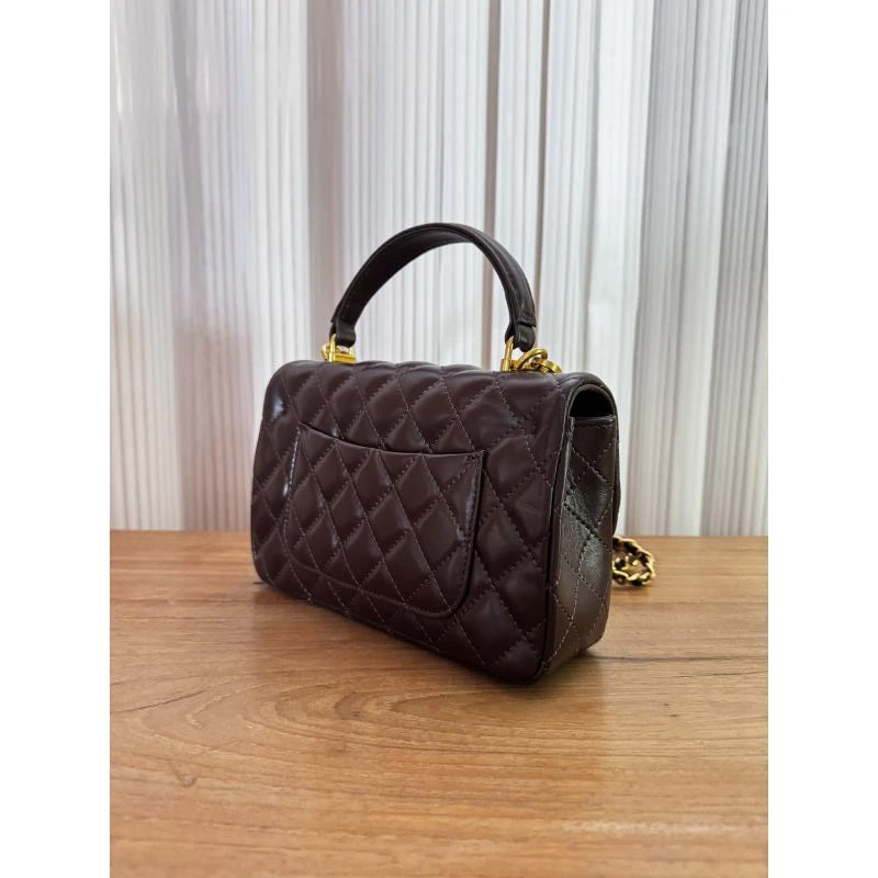 HIRMRIS 手工真皮包22-550990-咖  手提f咖色