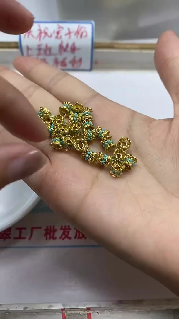 玛瑙/玉髓散珠合金M864 合琻 小蛮腰 5个9.9元